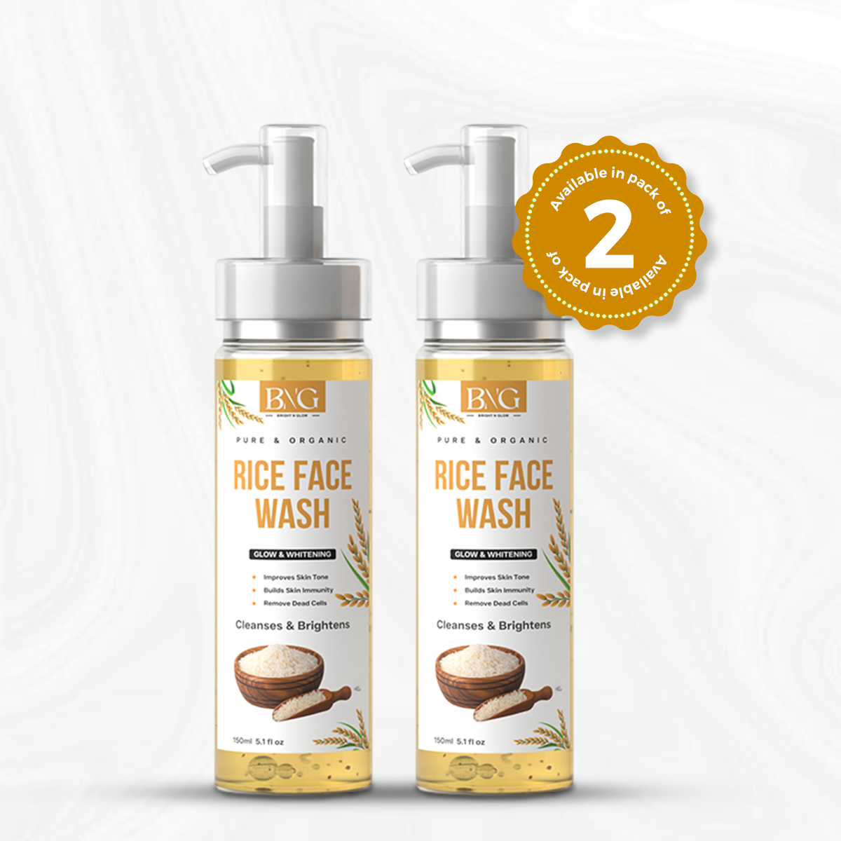 Pack of 2 Rice Facewash